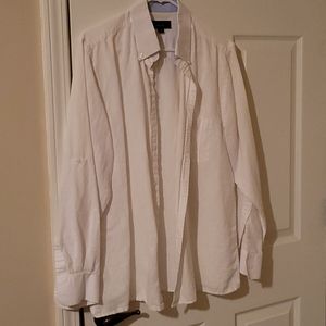 Men's / women's white button up shirt M
